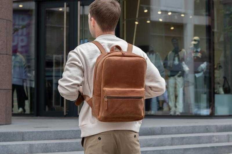Rucsac din piele naturală. Rucsac pentru laptop. Laptop backpack