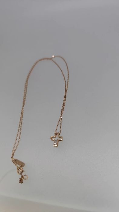 Lanț aur roz 14k 2.08gr cu 2diamante Marca Teilor (r)