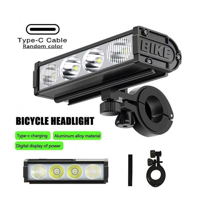Ултра ярка LED светлина за велосипед с дислей, Фар 2000lum/2000mAh USB