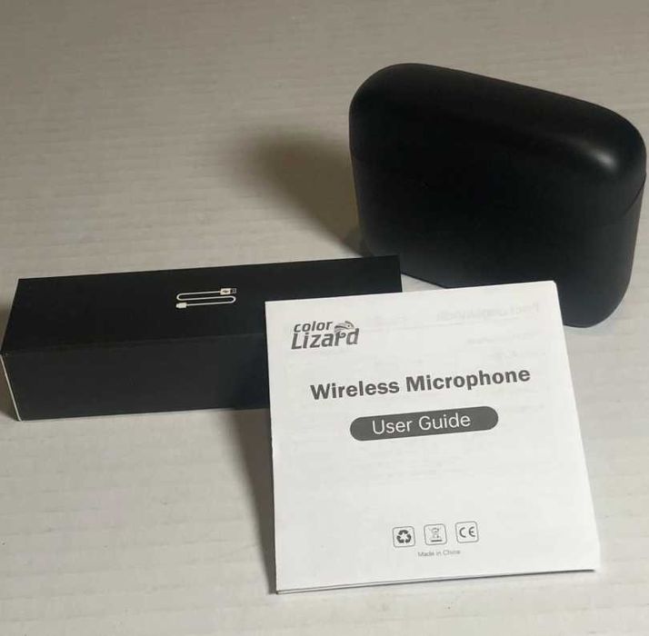Set 2 Microfoane Wireless Lavaliera Color Lizard, Carcasa Incarcare, USB-C / Lightning