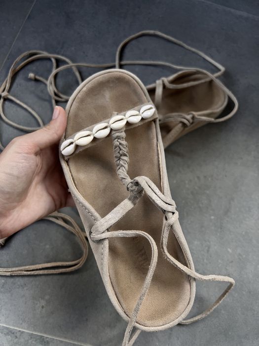 Sandale ZARA de piele, Marimea 36