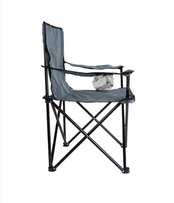 Сгъваем къмпинг стол, Рибарски стол устойчив на атмосферни влияния, поставка за чаша, калъф за носене