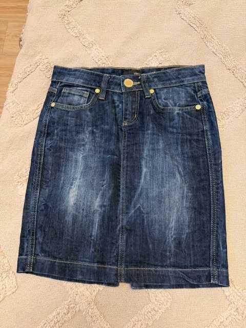 Fusta Versace denim albastru