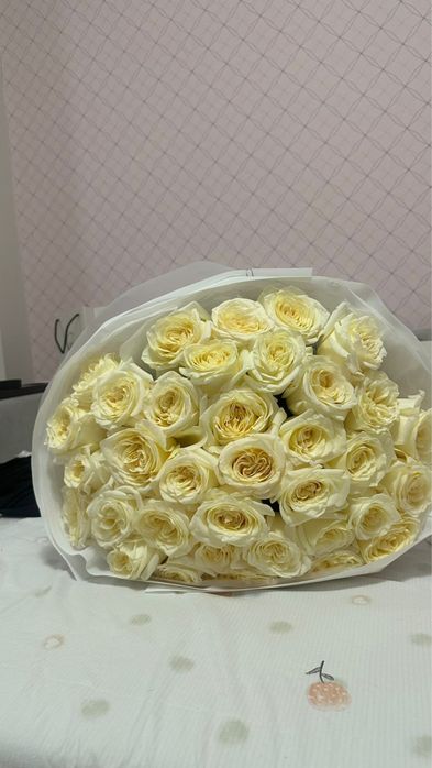 Цветы 31 штук свежие белые