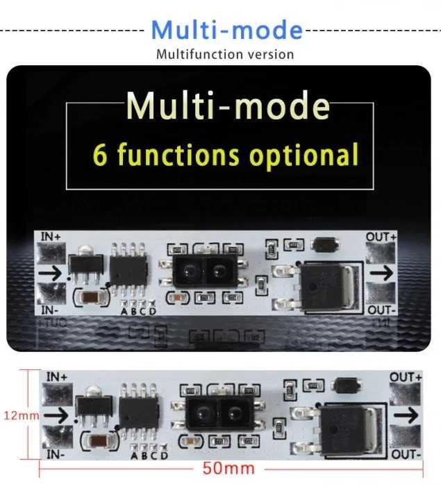 INTRERUPATOR touch less FARA ATINGERE senzor proximitate DIMMER 5V 12V