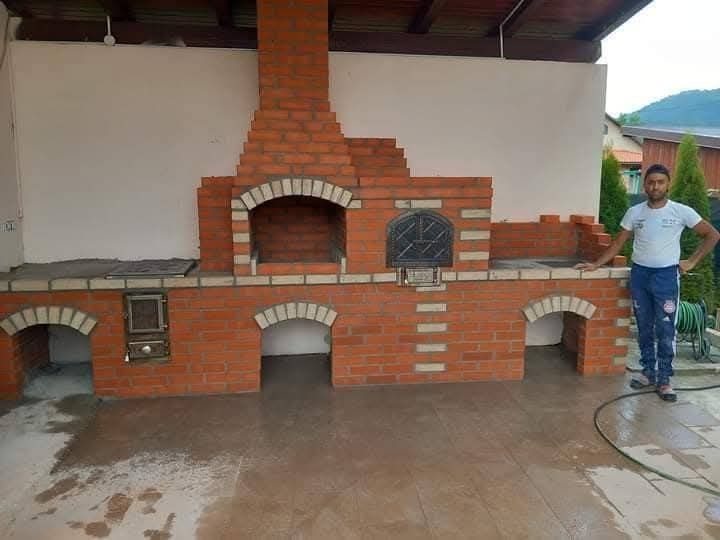 Grătare rustice din cărămidă