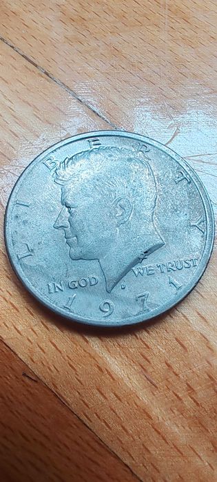 Vand Moneda argint americana de colectie HALF DOLLAR 1971 Kenedy