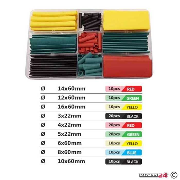 Термошлауфки 120 Броя в кутия за инструмент