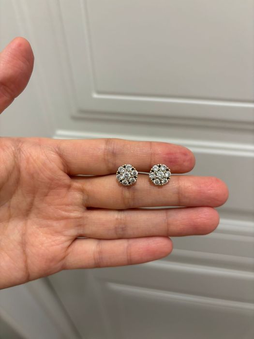 Серебряные пусеты серьги серебро 925 пробы