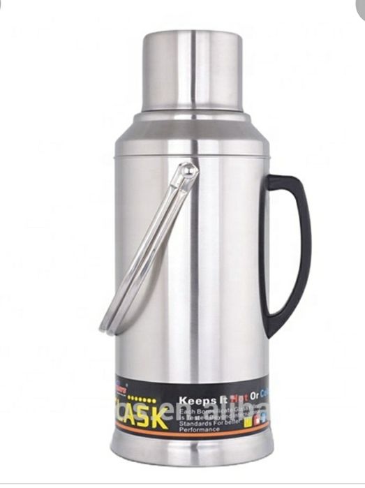 Термос металлический со стеклянной колбой 3,2