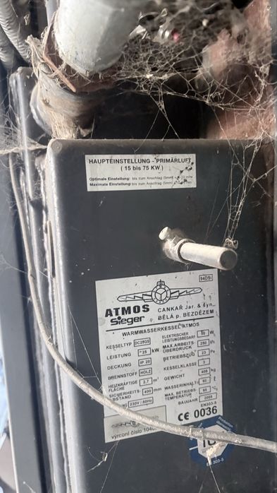 Vand urgent centrala Atmos Sieger cu puffer 1000L