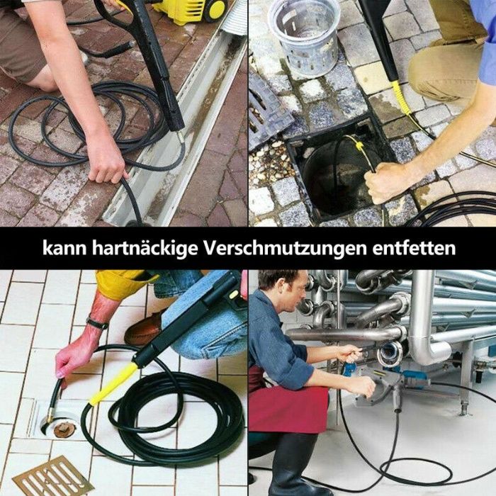 Нов маркуч за отпушване канали 20m за водоструйки KÄRCHER, BOSCH и др.