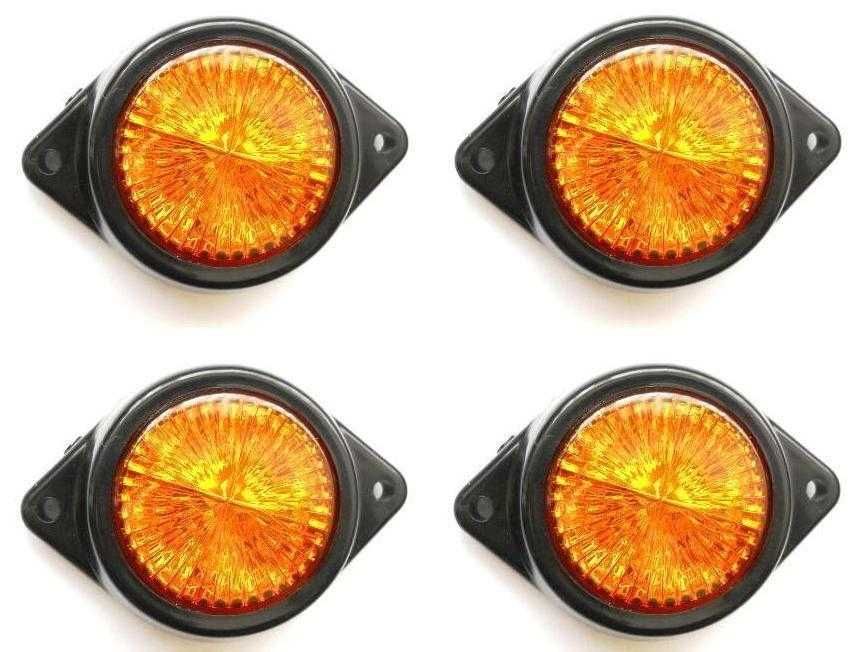 1бр. Лед LED габарити светлини с 4 диода 12-24V ,  5 цвята
