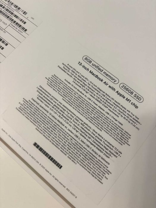 Laptop Apple MacBook Air 13” M1