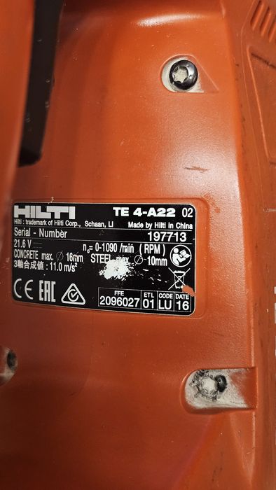 Hilti TE 4-A22  и SD 5000-A22