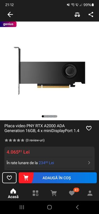 Placa video PNY Quadro RTX 2000 ADA 16GB GDDR6