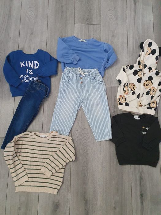 Lot Haine baiat 86 92 cm pantalon bluza camasa blugi tricou