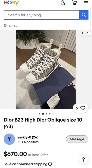 Кеды от Dior x Converse