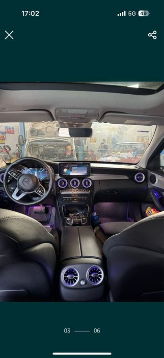 Духалки на парното 64цвята амбиентно осветление лед за w205 ц-класа