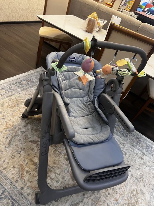 Стульчик детский Chicco Polly Magic серый