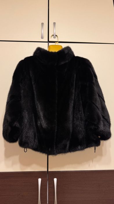 #124 Късо палто от норка.Визон.Яке от норка. Естествена кожа с косъм.