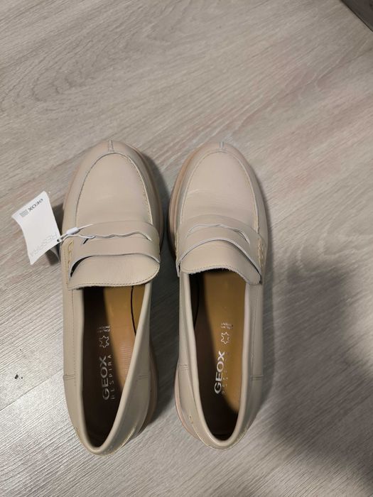 Geox Respira Bleyze Premium дамски бежови мокасини ,номер 41
