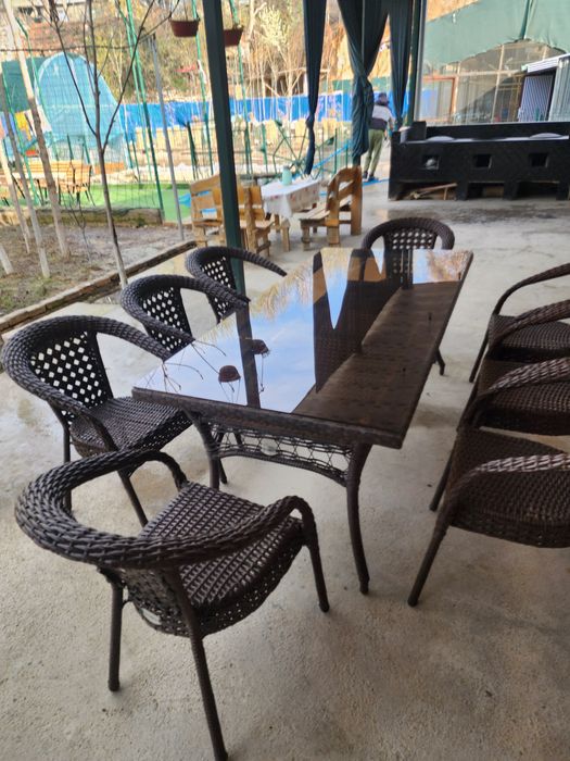 Мега Скидка Акция! Hovli Dachaga Летний Стол Стул Ротанг Rotang S