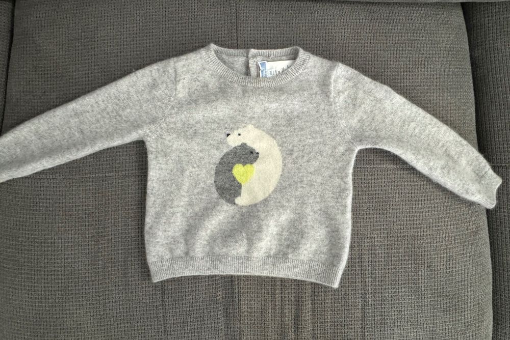 Jacadi - 100% кашмир - пуловер размер 18м 81см