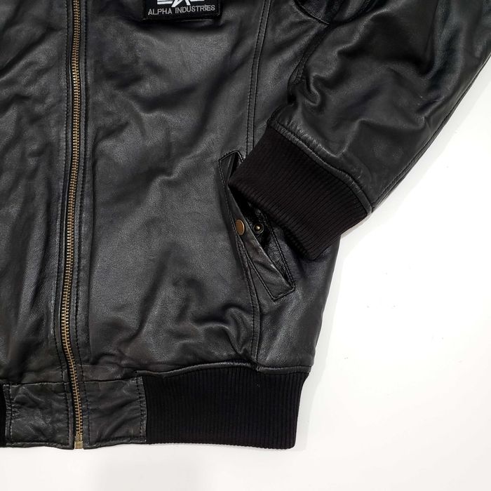 ALPHA INDUSTRIES 193129 Оригинал Кожено Яке Естествена Кожа Бомбър M-L