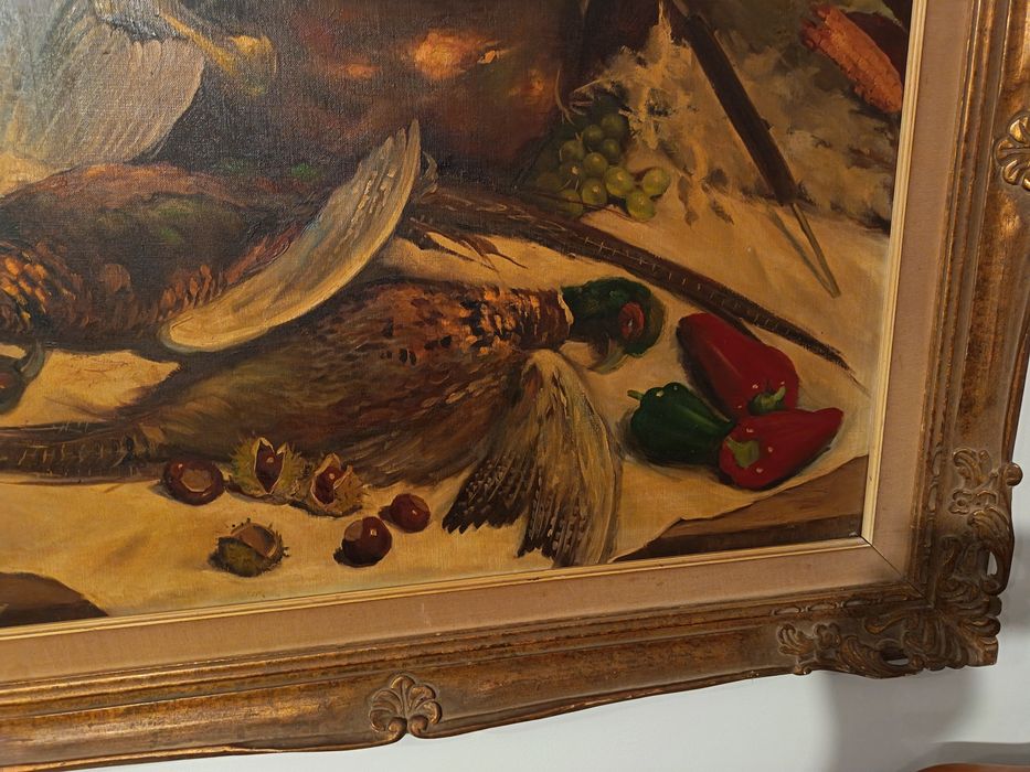 Tablou pictura in ulei pe panza semnat G. Noelanders - natură moartă