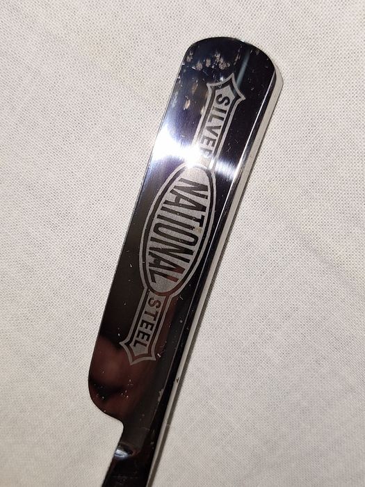 Стар рядък бръснач--Silver National Steel