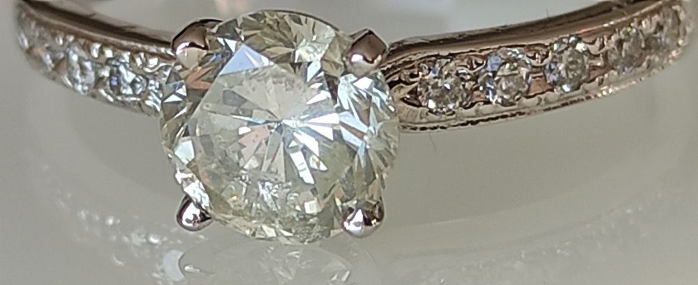 Inel logodna 14k cu diamante 1.40ct