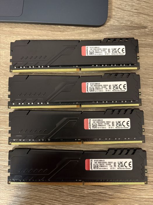 Kit RAM Kingston Fury Beast 32GB (4x8GB) DDR4 3200MHz CL16