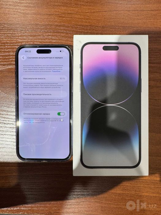 Sotiladi Apple iPhone 14 Pro Max 128GB Deep Purple SIM+eSIM ideal