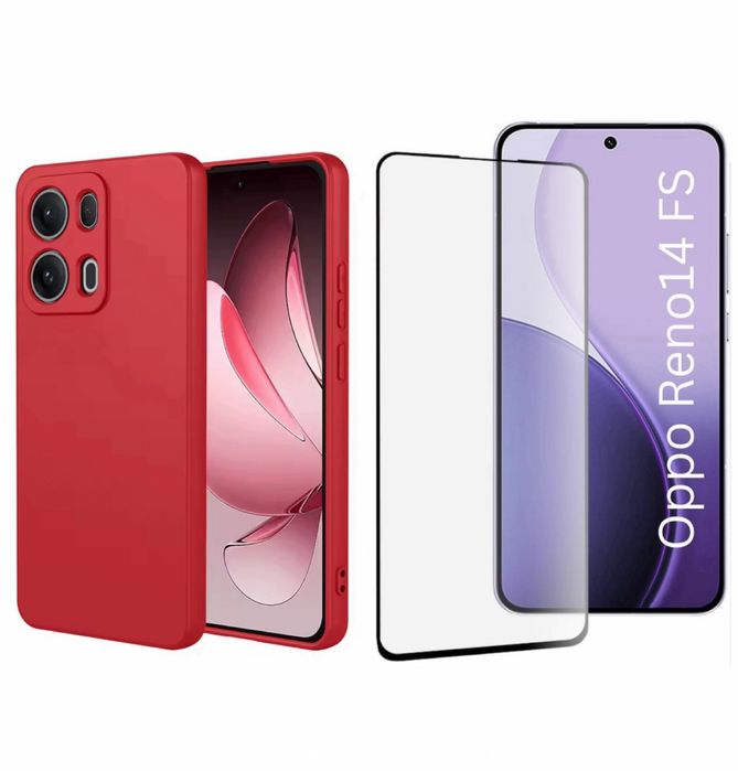 Husa Guardian Catifea Interior si Folie Sticla - Oppo Reno 14F 14 FS