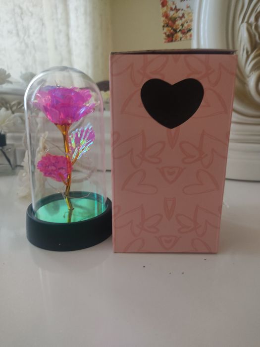 Роза в колбе ночник