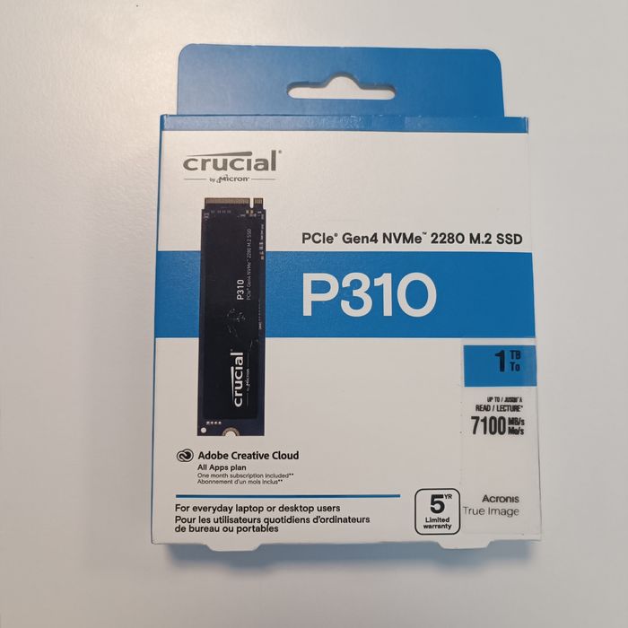 SSD Crucial P310 1Tb PCIe Gen4 NVMe M2 7100 Mb/s