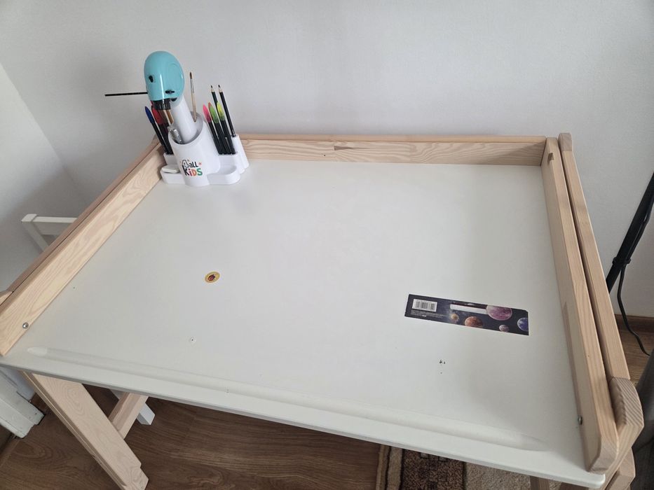 Birou reglabil IKEA FLISAT – lemn masiv