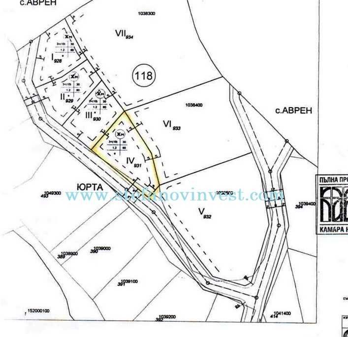 Продава се Парцел в с. Аврен, Област Варна - 1100 кв.м за 13 €/кв.м - Снимка #1
