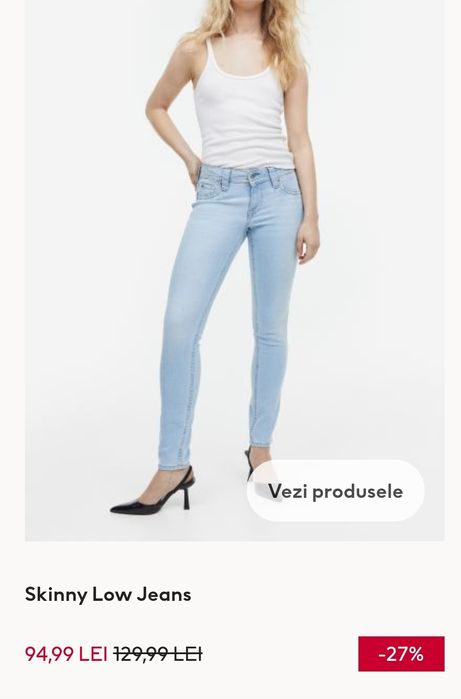 Blugi H&M Skinny mar. 38