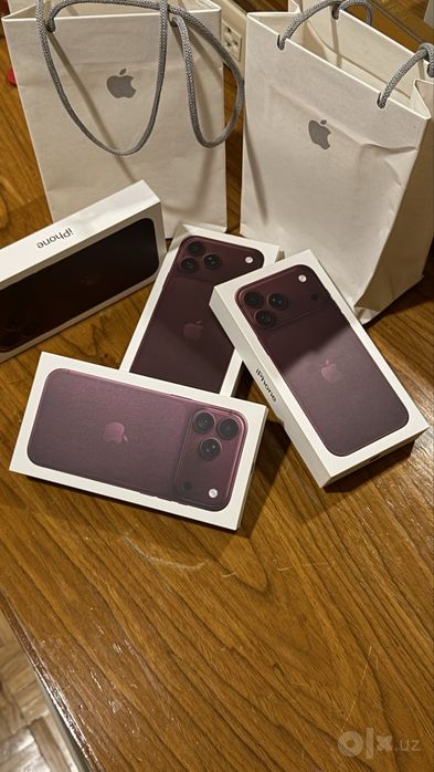 Iphone 18 pro max 256 cherry qizil rangi simkartali + e-sim oqiydi
