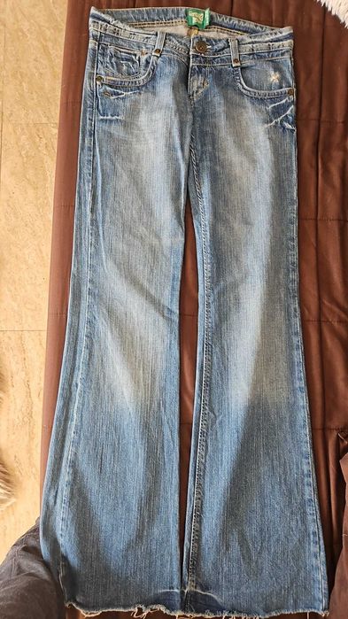 Blugi damă originali Replay, model clasic evazat/bootcut.