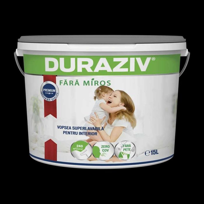 Vopsea lavabila cu Kauciuc, 15 L, pentru interior