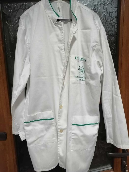 Halat medical alb mărime mare L-XL