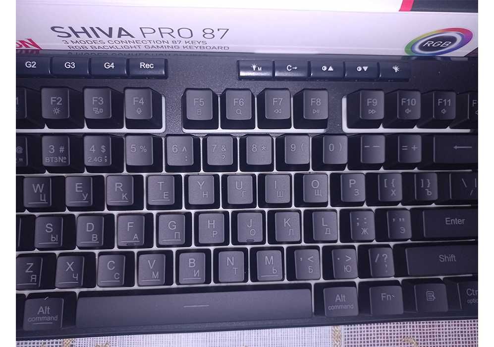 Redragon SHIVA PRO 87 3в1  Мембранная Клавиатура RU/EN