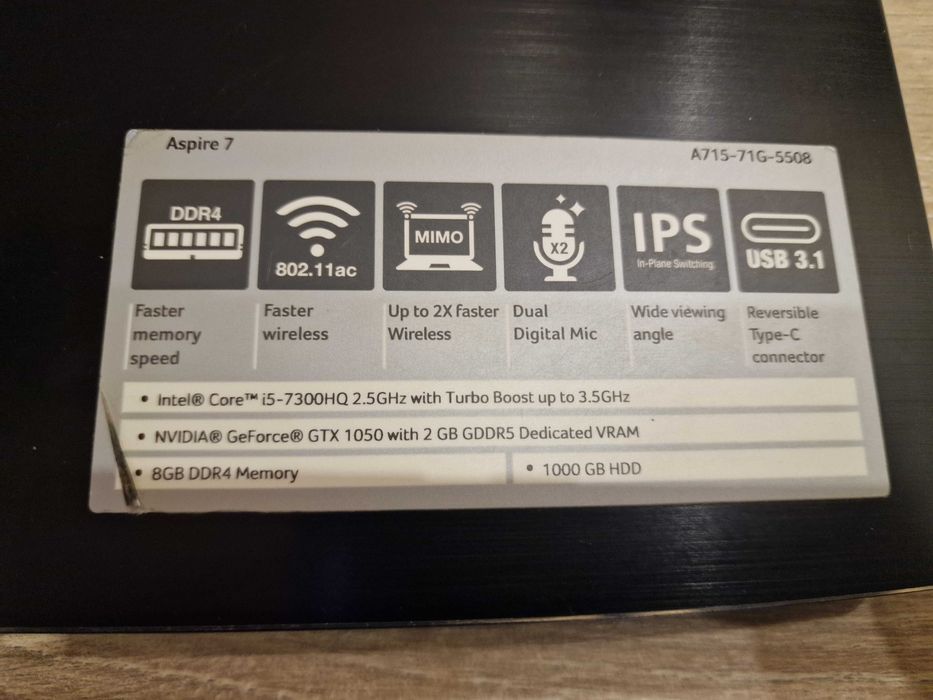 Лаптоп Acer Aspire A715-71G