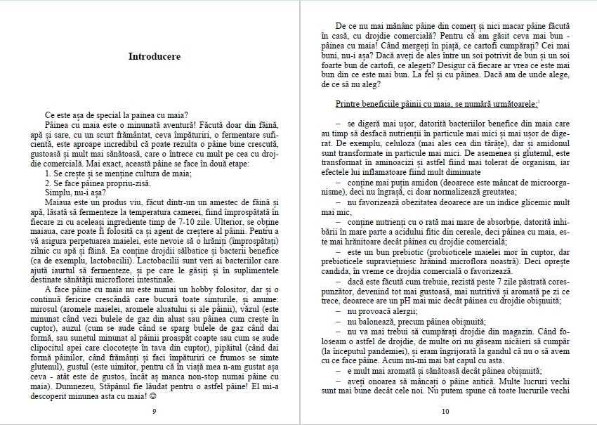 Carte - ''Sublima pâine cu maia""