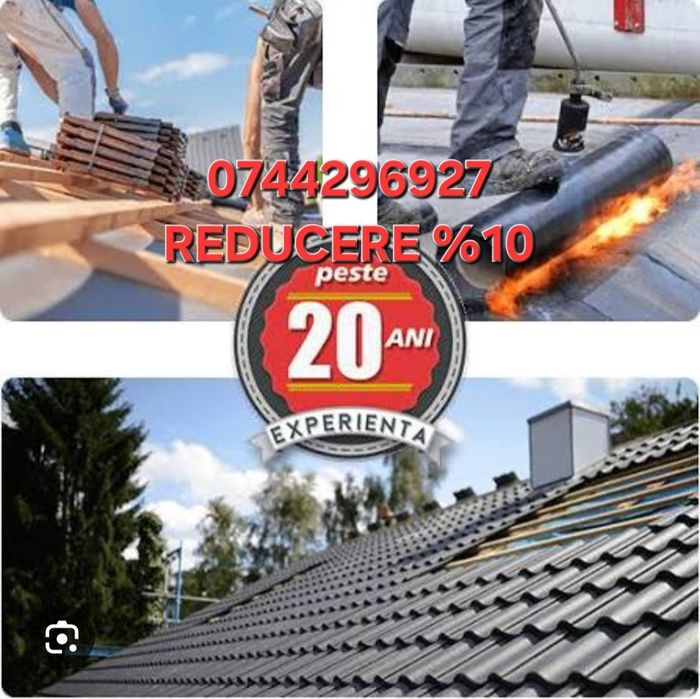 executam acoperișuri  montaj tigla metalică dulgherie terase