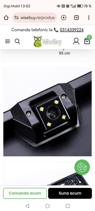 Vând camera mașalier full hd