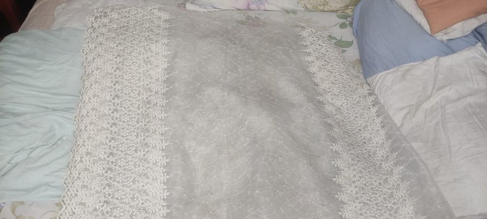 Тюль белая длинная